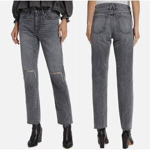 SLVRLAKE Hero Jeans Size 28 NWT Midnight Rider Distressed High Rise Fray Denim